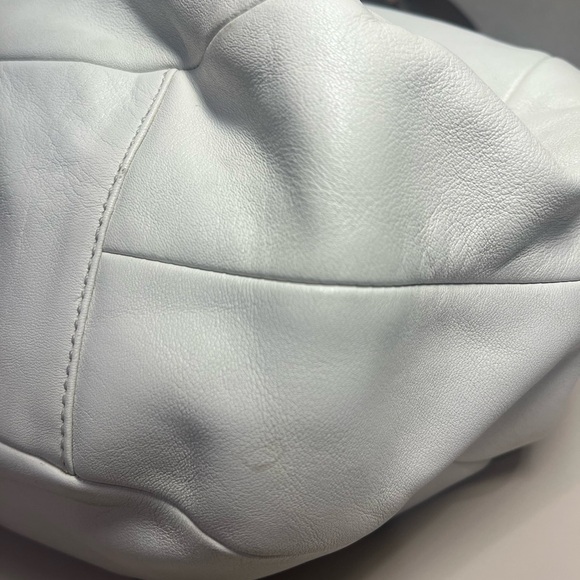 Coach Soho Small Leather Hobo Bag White Tan Buckle Shoulder Bag - Picture 10 of 12